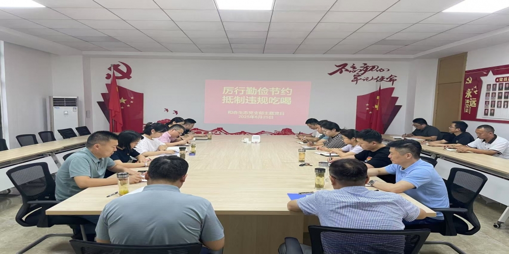 和合生態(tài)黨支部組織開(kāi)展“厲行勤儉節(jié)約 抵制違規(guī)吃喝”主題黨日活動(dòng)